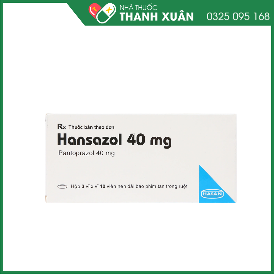 Hansazol 40mg trị trào ngược dạ dày, thực quản